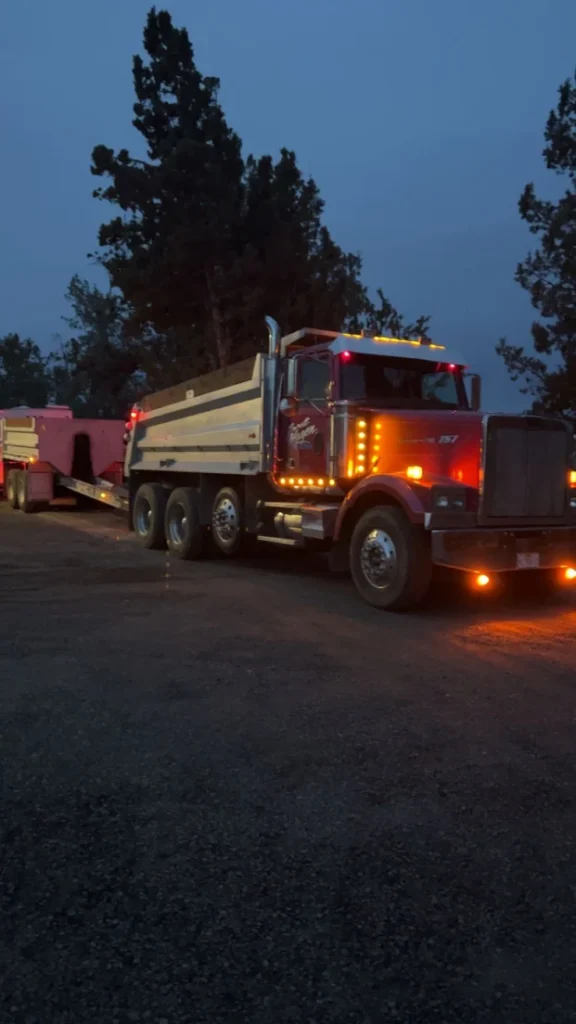 Dump truck Transporting Material